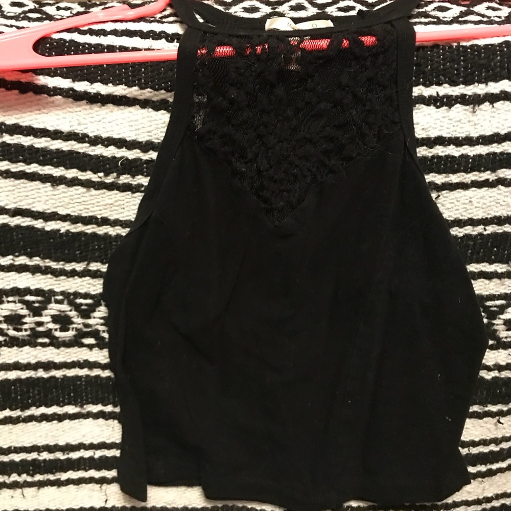 Lace Halter Crop Top